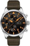 IWC Herrklocka IW377730 Pilots Svart/Läder Ø43 mm