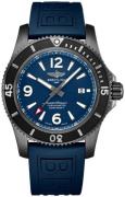 Breitling Herrklocka M17368D71C1S2 Superocean Ii 46 Blå/Gummi Ø46 mm