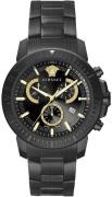 Versace Herrklocka VE2E00621 New Chrono Chronograph 45mm Svart/Stål