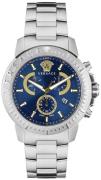 Versace Herrklocka VE2E00721 V Chrono Blå/Stål Ø45 mm