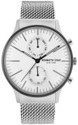 Kenneth Cole Herrklocka KC50585006 New York Vit/Stål Ø42 mm