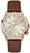 Guess Herrklocka GW0540G4 Spec Silverfärgad/Läder Ø44 mm