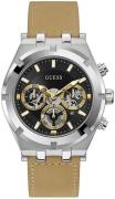 Guess Herrklocka GW0262G1 Continental Svart/Läder Ø44 mm