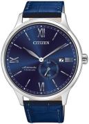 Citizen Herrklocka NJ0090-48L Titanium Blå/Läder Ø42 mm