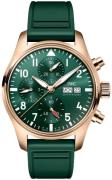 IWC Herrklocka IW388110 Pilots Grön/Gummi Ø41 mm