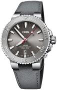 Oris Herrklocka 01 733 7730 4153-07 5 24 11EB Diving Grå/Läder