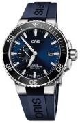 Oris Herrklocka 01 743 7733 4135-07 4 24 65EB Diving Blå/Gummi