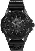 Philipp Plein PWNAA0322 The Skull Svart/Gummi Ø41 mm