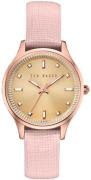 Ted Baker Damklocka 10030743 Zoe Roséguldstonad/Läder Ø32 mm