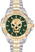 Philipp Plein PWNAA0622 The Skull Grön/Guldtonat stål Ø41 mm