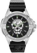 Philipp Plein Herrklocka PWAAA0121 The Skull Svart/Gummi Ø44 mm