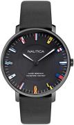 Nautica Herrklocka NAPCRF908 Svart/Läder Ø43 mm