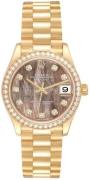 Rolex Damklocka 278288RBR-0032 Datejust 31 Svart/18 karat gult guld