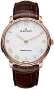 Blancpain Herrklocka 6635-3642-55B Villeret Silverfärgad/Läder Ø40