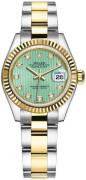 Rolex Damklocka 279173-0016 Lady-Datejust 28 Grön/18 karat gult guld