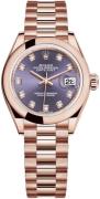 Rolex Damklocka 279165-0019 Lady-Datejust 28 Lila/18 karat roséguld