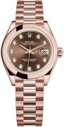 Rolex Damklocka 279165-0015 Lady-Datejust 28 Brun/18 karat roséguld