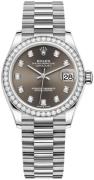 Rolex Damklocka 278289RBR-0006 Datejust 31 Grå/18 karat vitt guld