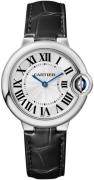 Cartier Damklocka WSBB0034 Ballon Bleu De Silverfärgad/Läder Ø33 mm