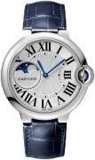 Cartier Damklocka WSBB0029 Ballon Bleu De Silverfärgad/Läder Ø37 mm