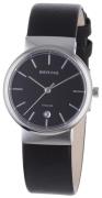 Bering Damklocka 11029-402 Titanium Svart/Läder Ø29 mm