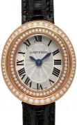 Cartier Hypnose Damklocka WJHY0003 Silverfärgad/Läder Ø26.2 mm