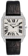 Cartier Santos Dumont Herrklocka WH100651 Silverfärgad/Läder