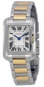 Cartier Tank Anglaise Damklocka W5310046 Silverfärgad/18 karat gult