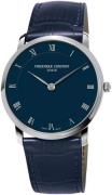 Frederique Constant Slimline Herrklocka FC-200RN5S36 Blå/Läder Ø39