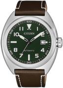 Citizen 99999 Herrklocka NJ0100-38X Grön/Läder Ø42 mm