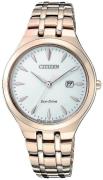 Citizen Elegance Damklocka EW2493-81B Silverfärgad/Roséguldstonat