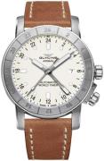 Glycine Airman Herrklocka GL0067 Silverfärgad/Läder Ø42 mm