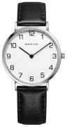 Bering Classic Damklocka 13934-404 Vit/Läder Ø34 mm