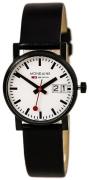 Mondaine 99999 Damklocka A669.30305.61SBB Vit/Läder Ø30 mm