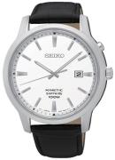 Seiko Kinetic Herrklocka SKA743P1 Vit/Läder Ø42 mm