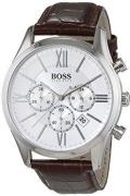 Hugo Boss Ambassador Herrklocka 1513195 Silverfärgad/Läder Ø44 mm