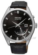 Seiko Kinetic Herrklocka SRN045P2 Svart/Läder Ø43 mm