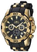 Invicta Pro Diver Herrklocka 22312 Svart/Gulguldtonat stål Ø50 mm