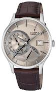 Festina Herrklocka F16983-2 Silverfärgad/Läder Ø42 mm