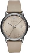 Emporio Armani Herrklocka AR11116 Dress Grå/Läder Ø43 mm