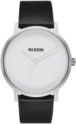 Nixon Herrklocka A1058-2855-00 The Porter Vit/Läder Ø40 mm