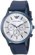 Emporio Armani Herrklocka AR11026 Renato Silverfärgad/Gummi Ø44 mm