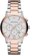 Emporio Armani Herrklocka AR11209 Vit/Roséguldstonat stål Ø44 mm