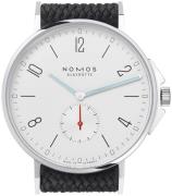 Nomos Glashütte Herrklocka N-550 Ahoi Silverfärgad/Textil Ø40 mm