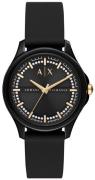 Armani Exchange Damklocka AX5265 Lady Hampton Svart/Gummi Ø38 mm