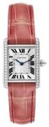 Cartier Damklocka WJTA0011 Tank Louis Silverfärgad/Läder