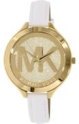 Michael Kors Damklocka MK2389 Runway Gulguldstonad/Läder Ø42 mm