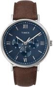 Timex Herrklocka TW2T35100 Blå/Läder Ø41 mm