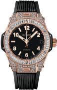 Hublot Damklocka 465.OX.1180.RX.0904 Big Bang 39mm Svart/Gummi Ø39 mm