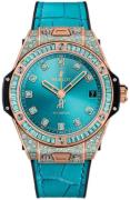 Hublot Damklocka 465.OX.898T.LR.0919 Big Bang 39Mm Blå/Gummi Ø39 mm